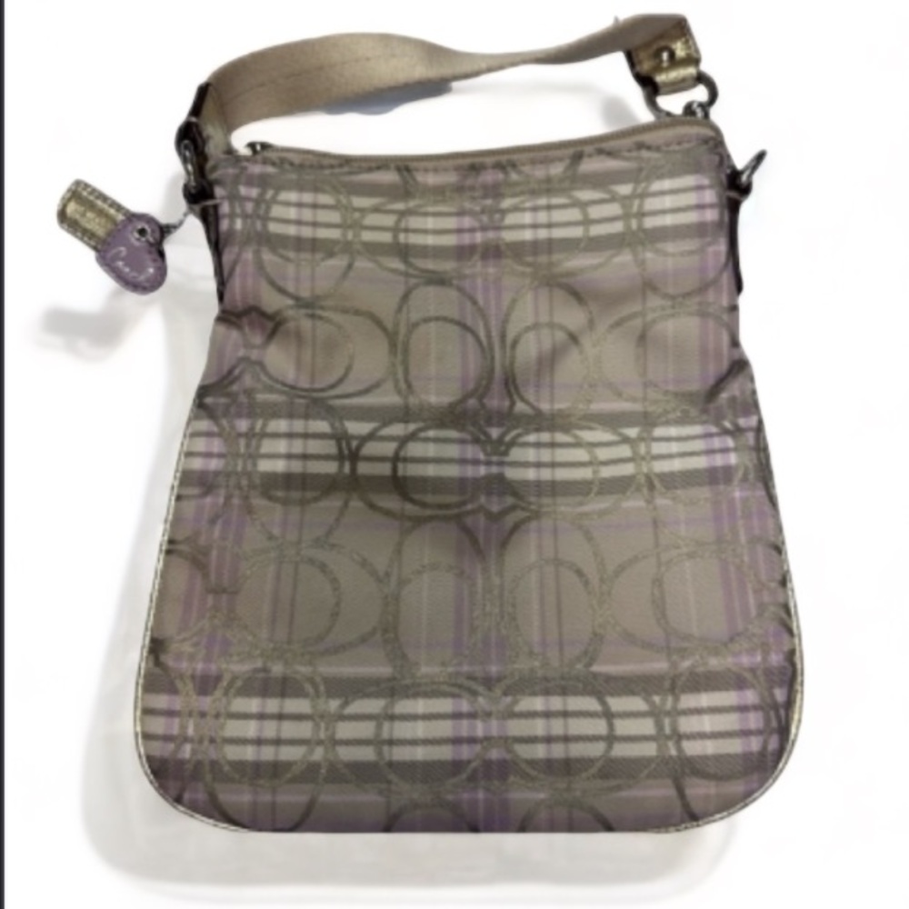 NEW Coach Tartan Purse Crossbody Pastel | Zips With Removable Strap NWOT